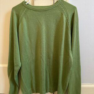 Harold Powell Pale Green Long Sleeve Cotton Sweater